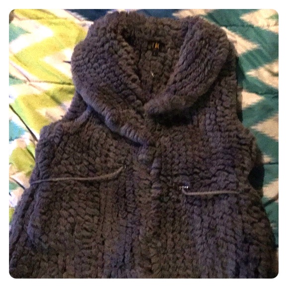 metric knits Jackets & Blazers - Kk metric knits fur collection ( gray fur vest)